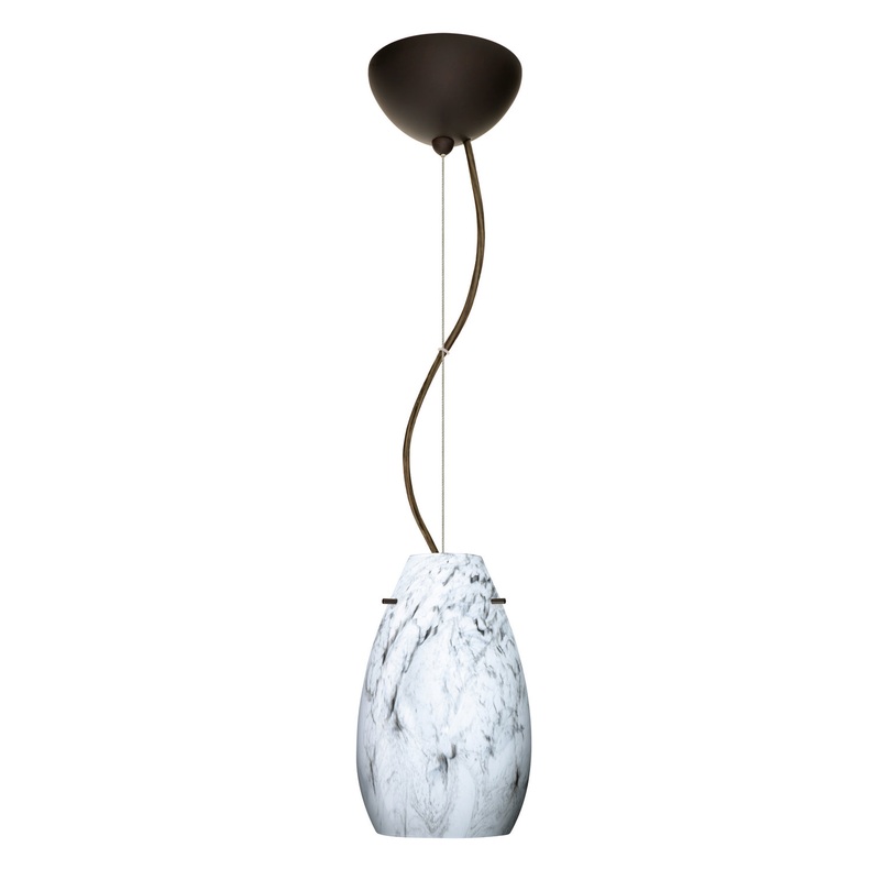 Besa 1KX-4126MG-LED-BR Pera One Light Pendant Bronze