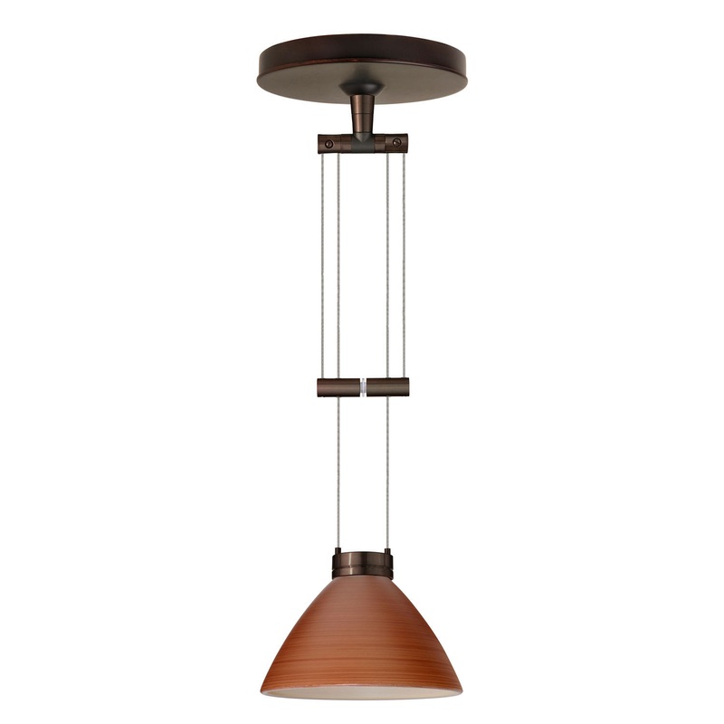 Besa 1XA-1743CH-BR Domi One Light Pendant Bronze
