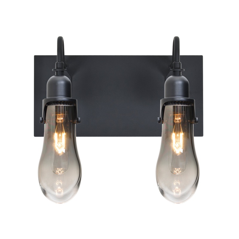 Besa 2WG-WISHSM-BK Wish Two Light Wall Sconce Black