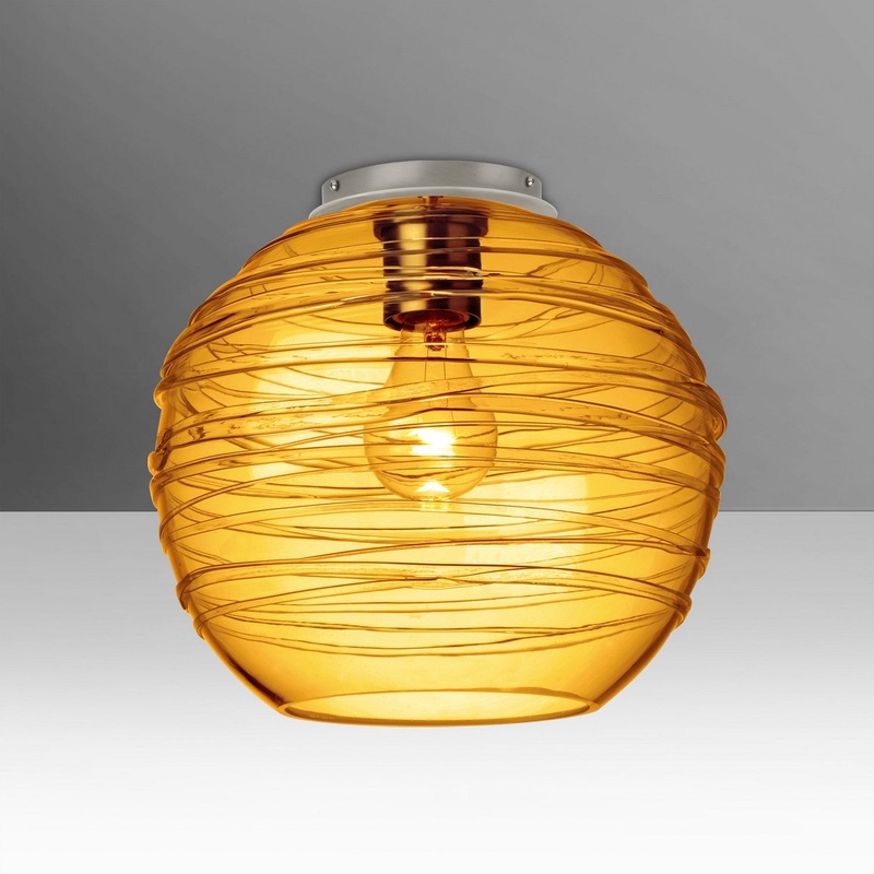 Besa 462782C-SN Besa Wave 10 Ceiling One Light Ceiling Mount Satin Nickel