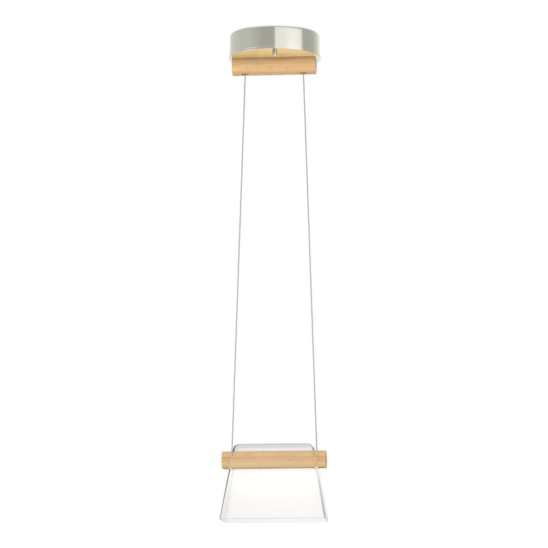 Cowbell LED Mini Pendant Sterling Clear Glass (ZM)