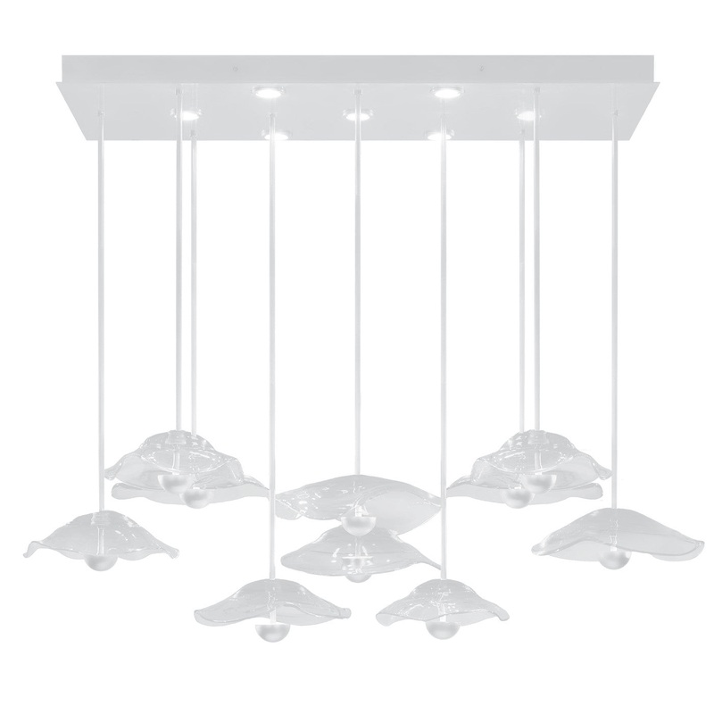 Embark 61.75″W Rectangular Pendant White/Clear