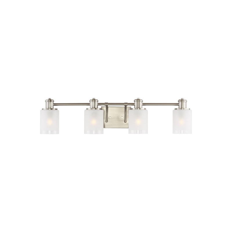Four Light Wall / Bath from the Norwood Collection in Brushed Nickel Finish by Generation Lighting