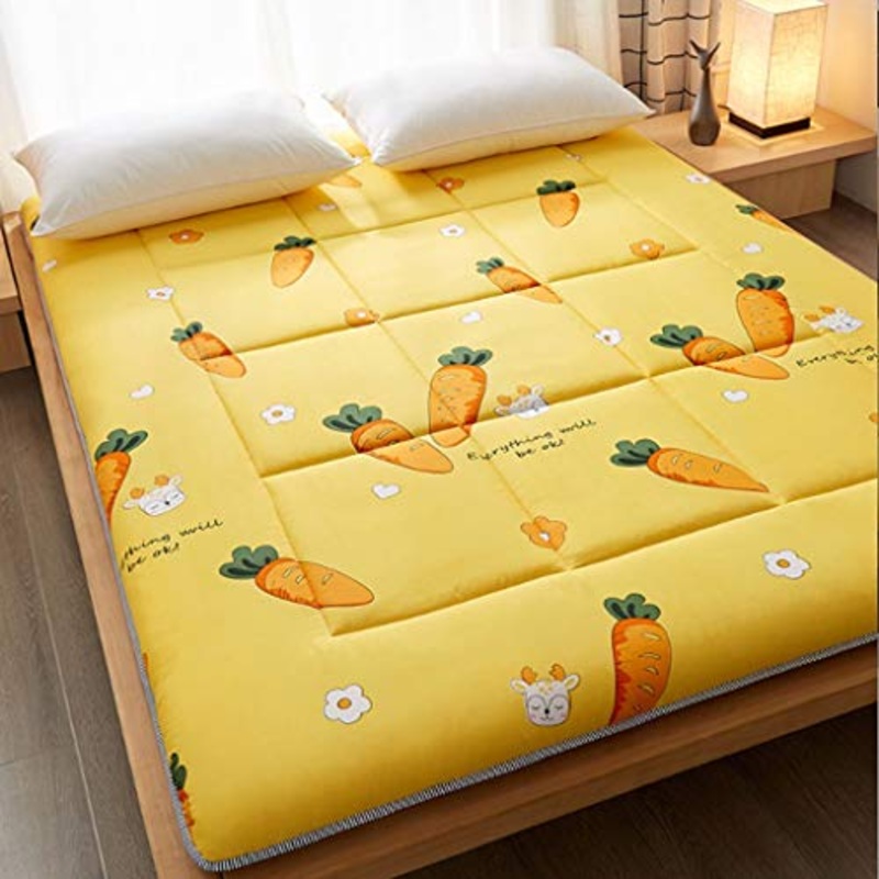 GLzcyoo Dormitorio Pieghevole Materasso futon coprimaterasso Portatile Addensare Rilievo Tatami Tappetino for Home Campeggio Yoga (Colore : F, Size : 120 * 190cm)