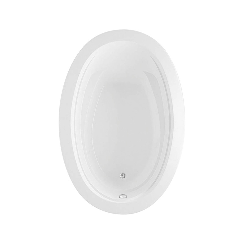 MAAX 106460-000-001 Arno 7242 Acrylic Drop-in End Drain Bathtub in White