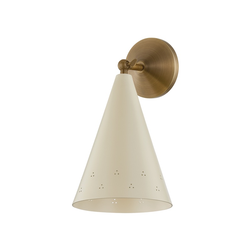 Pawley 1-Light Wall Sconce Historic Bronze/Soft Sand