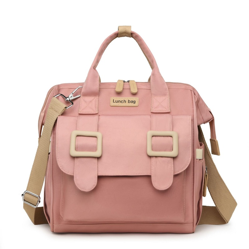 Pink Multifunctional Insulated Lunch Bag for Women – Waterproof, Lightweight, and Stylish for Picnics and Outings