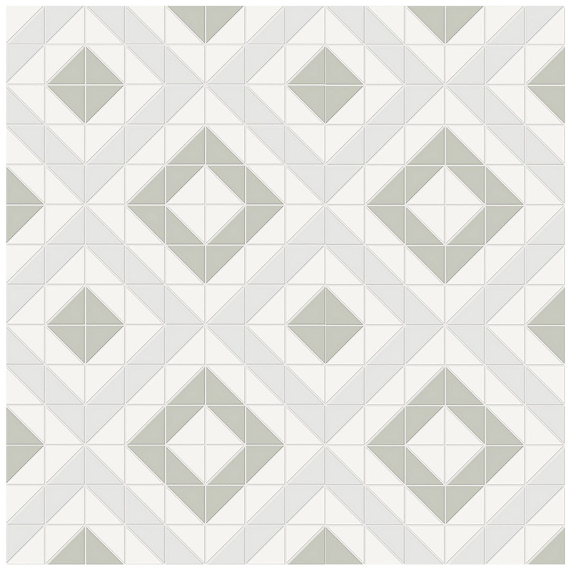 Soho Morning Blend Cubic Pattern Matte Porcelain Mosaics. 1 Sheet = .69 Sq. Ft.