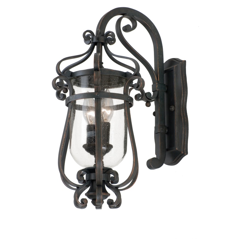 Two Light Outdoor Wall Bracket from the Hartford Outdoor Collection in Antique Copper Finish by Kalco