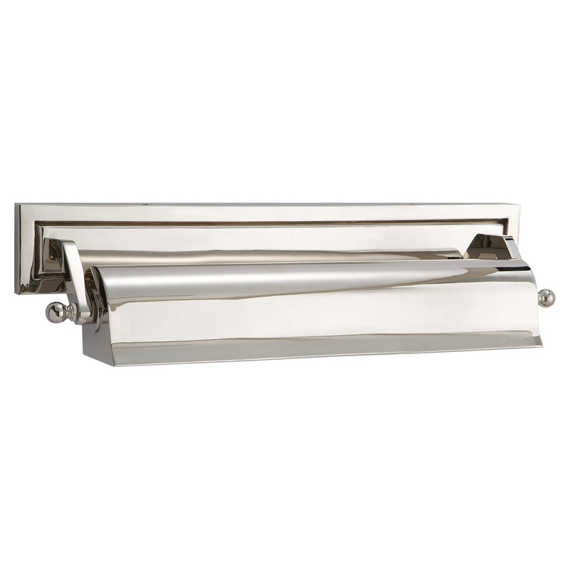 Two Light Picture Light from the Library Collection in Polished Nickel Finish by Visual Comfort Signature