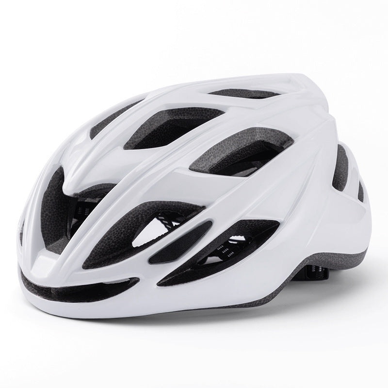 White Lightweight Adult Bicycle Helmet – Adjustable Fit Road & Mountain Bike Safety Headgear (57-62cm)