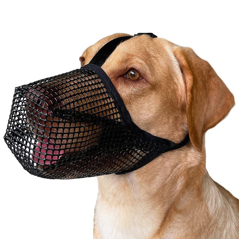2 Pcs Size XS Black Breathable Mesh Dog Muzzle – Anti-Barking, Biting & Chewing – Adjustable & Comfortable Nylon Muzzle for Dogs
