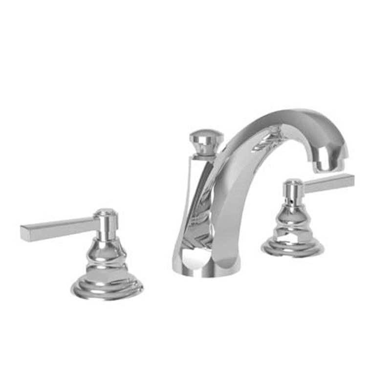 Astor Two Handle Widespread Bathroom Faucet with Lever Handles with Drain – Matte White