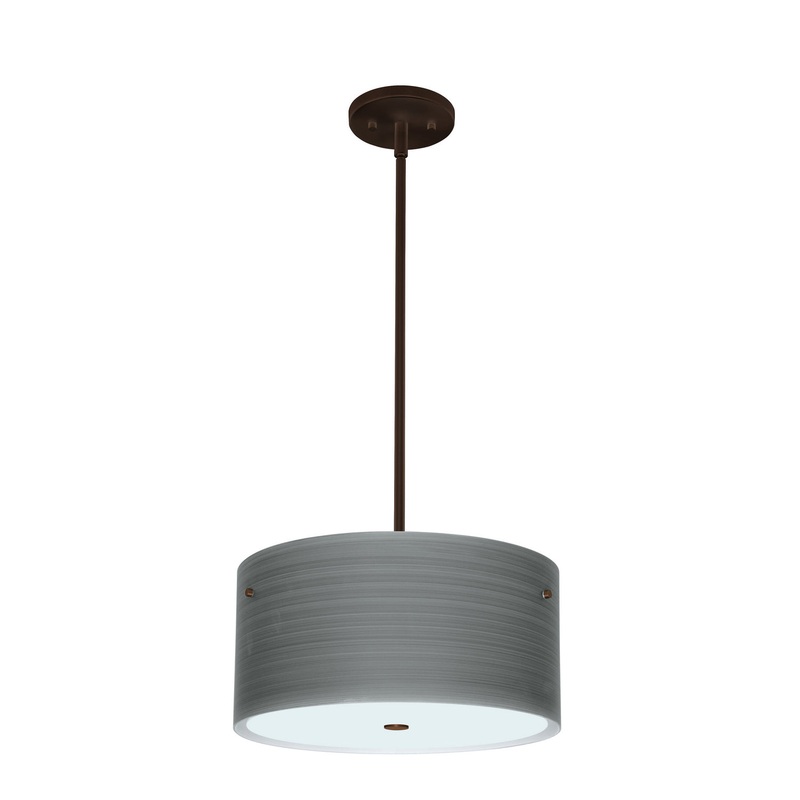 Besa 1KT-4008TN-LED-BR Tamburo Three Light Pendant Bronze (Discontinued)