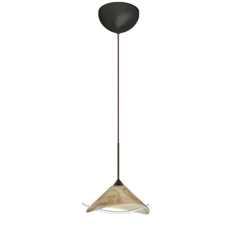 Besa 1XC-181305-LED-BR Hoppi One Light Pendant Bronze