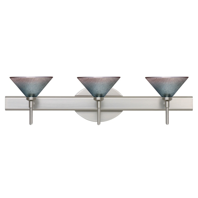 Besa 3SW-117691-SN Kona Three Light Wall Sconce Satin Nickel