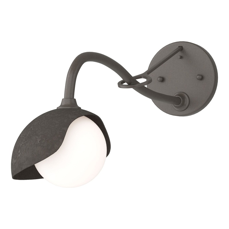 Brooklyn 1-Light Single Shade Long-Arm Sconce Dark Smoke Dark Smoke