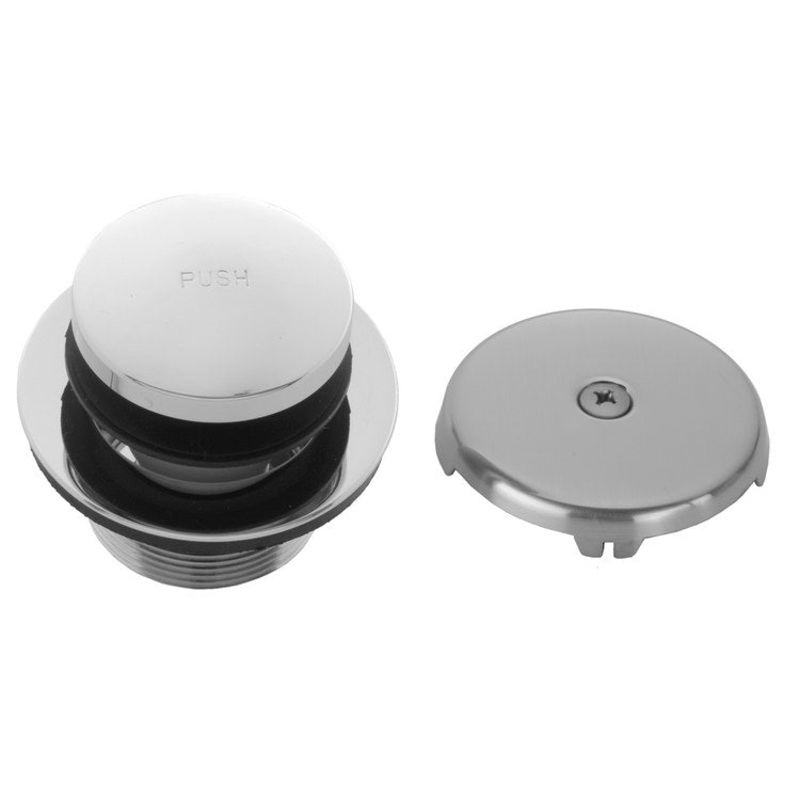Drain Strainer Toe Control Tub with 1 Hole Faceplate Satin Brass Spring Loaded 2-13/16 Inch