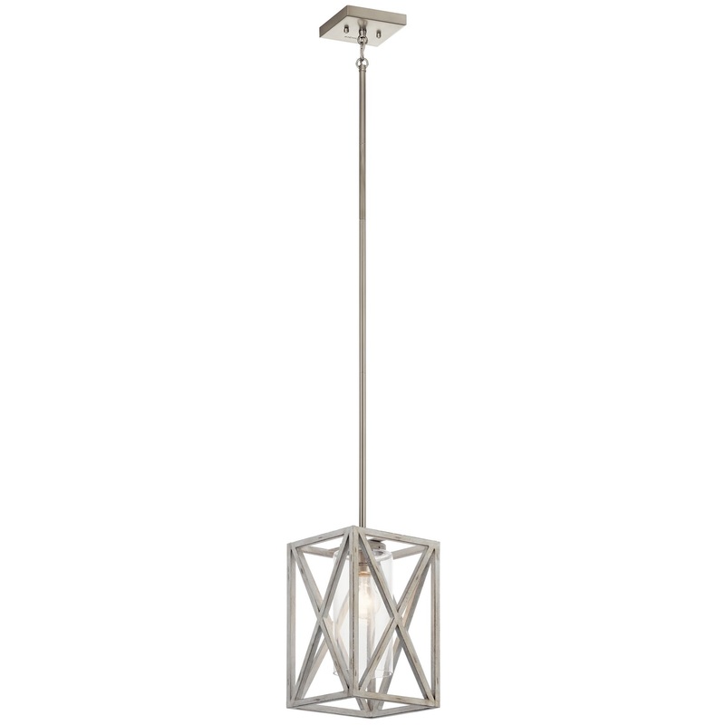 Kichler 44083DAW One Light Mini Pendant, Distressed Antique White
