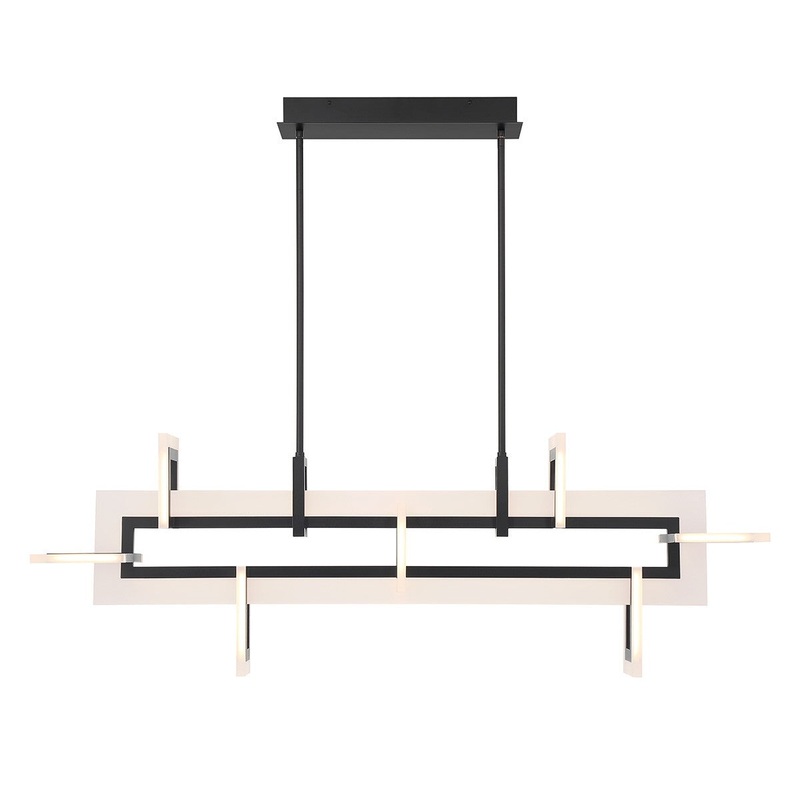 LED Chandelier from the Inizio Collection in Black Finish by Eurofase
