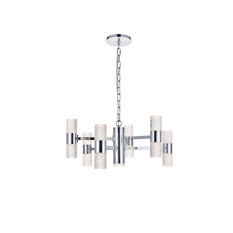 LED Pendant from the Vega Collection in Chrome Finish by Elegant Lighting