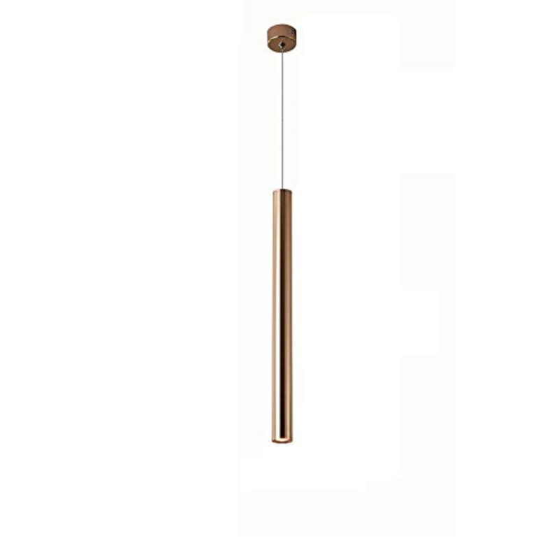 Naiyn Lampada a sospensione moderna a LED creativa Bancone bar dorato Faretto cilindrico Lampada da soffitto a sospensione a tubo lungo Lampadario regolabile in altezza per illuminazione dell’isola de