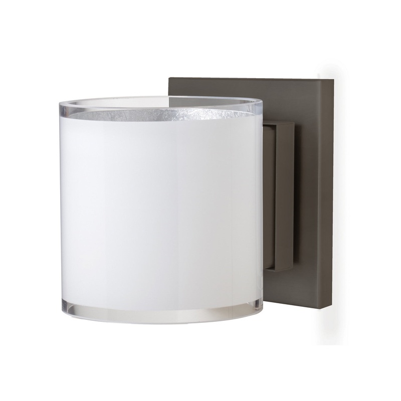 One Light Wall Sconce from the Pogo Collection in Bronze Finish by Besa