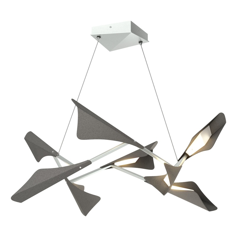 Plume 8-Light LED Pendant Vintage Platinum Natural Iron