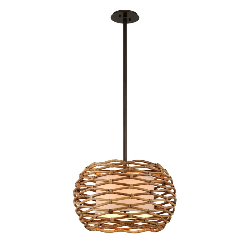 Six Light Chandelier from the Balboa Collection in Bronze Finish by Troy Lighting