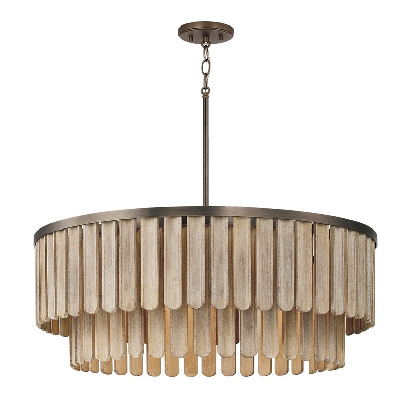 Six Light Pendant from the Jada Collection in Dark Brass Finish by Capital Lighting