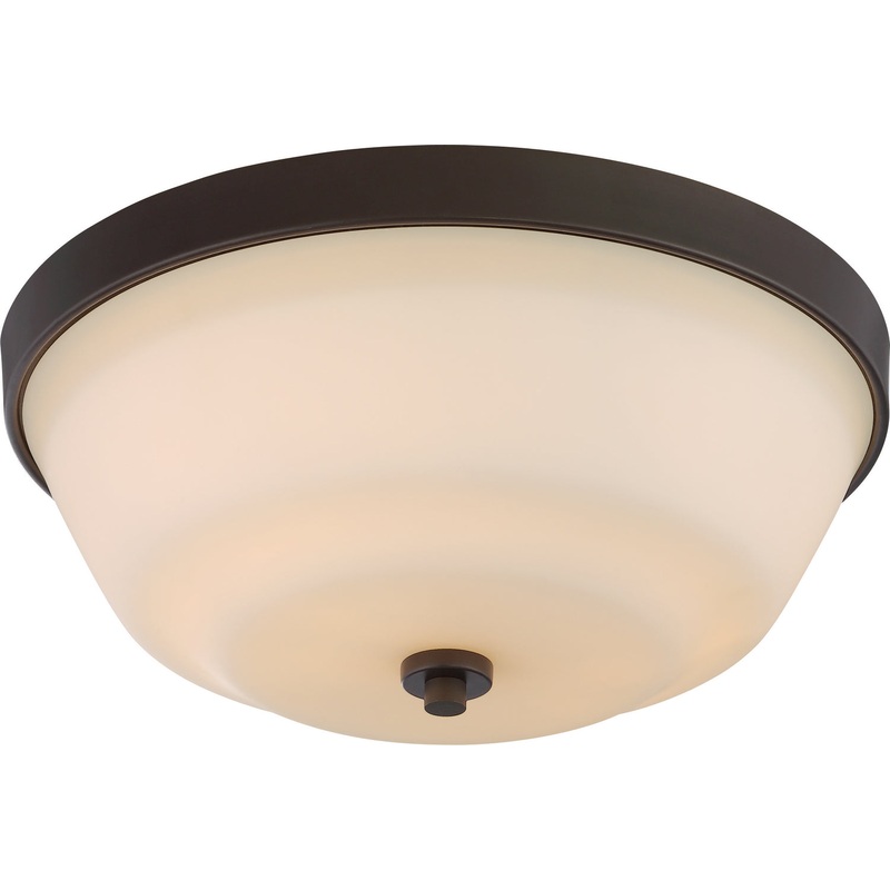 Two Light Flush Mount from the Willow Collection in Forest Bronze Finish by Nuvo Lighting