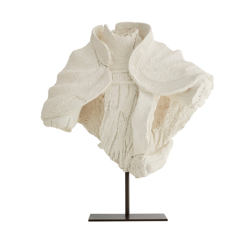 Arteriors 9107 Livio Sculpture Matte White Plaster