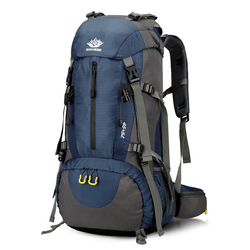 Dark blue 36-55L Outdoor Hiking Backpack – Durable Water Resistant Travel Bag for Trekking, Camping, and Adventure