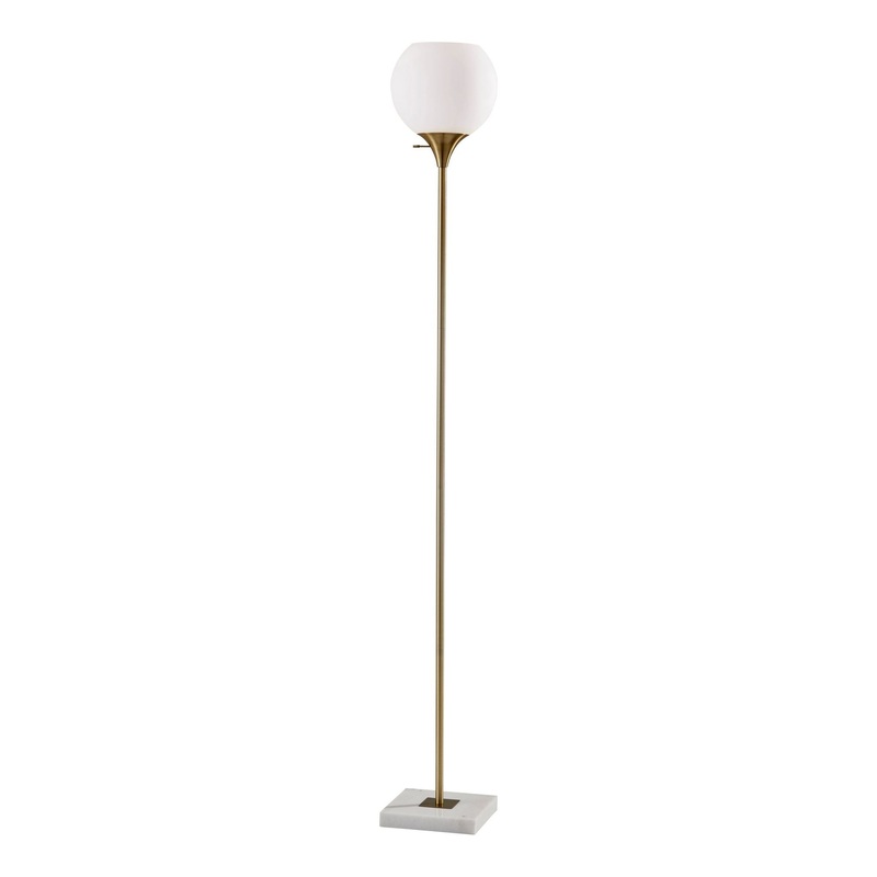 Fiona Torchiere Antique Brass