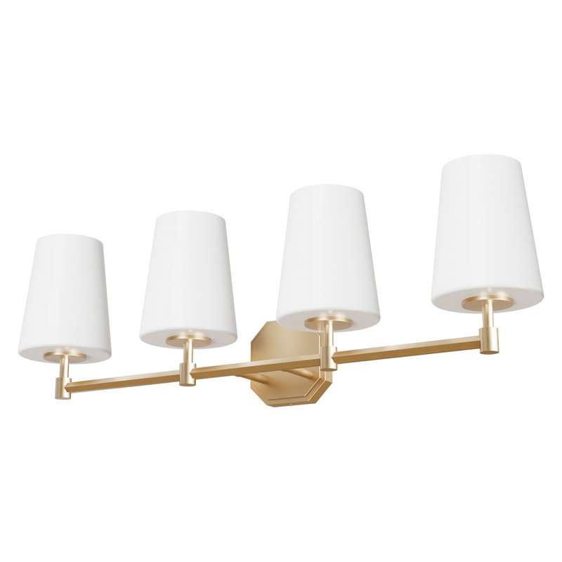 Four Light Vanity from the Nolita Collection in Alturas Gold Finish by Hunter