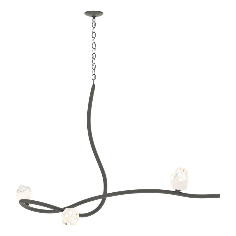 Glacier 3-Light Pendant Natural Iron White Crystal (WP)