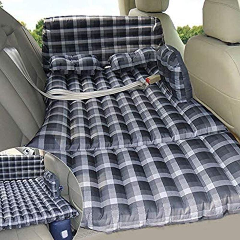 Lettino da viaggio Auto gonfiabile Letto auto gonfiabile letto Car Bed sedile posteriore dell’automobile Cuscino bambino materasso pieghevole Air Home Auto Self-guida Presepe 5-12 ( Color : Grey )