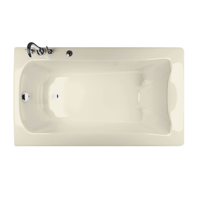 MAAX 105310-R-055-004 Release 6032 Acrylic Drop-in Right-Hand Drain Aerofeel Bathtub in Bone