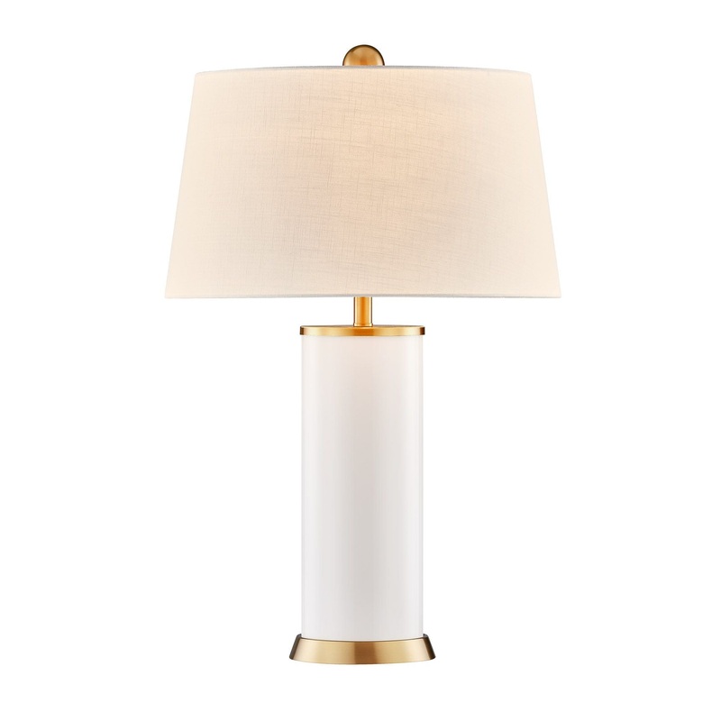 Melissa 1-Light Table Lamp Blanc de Blanc