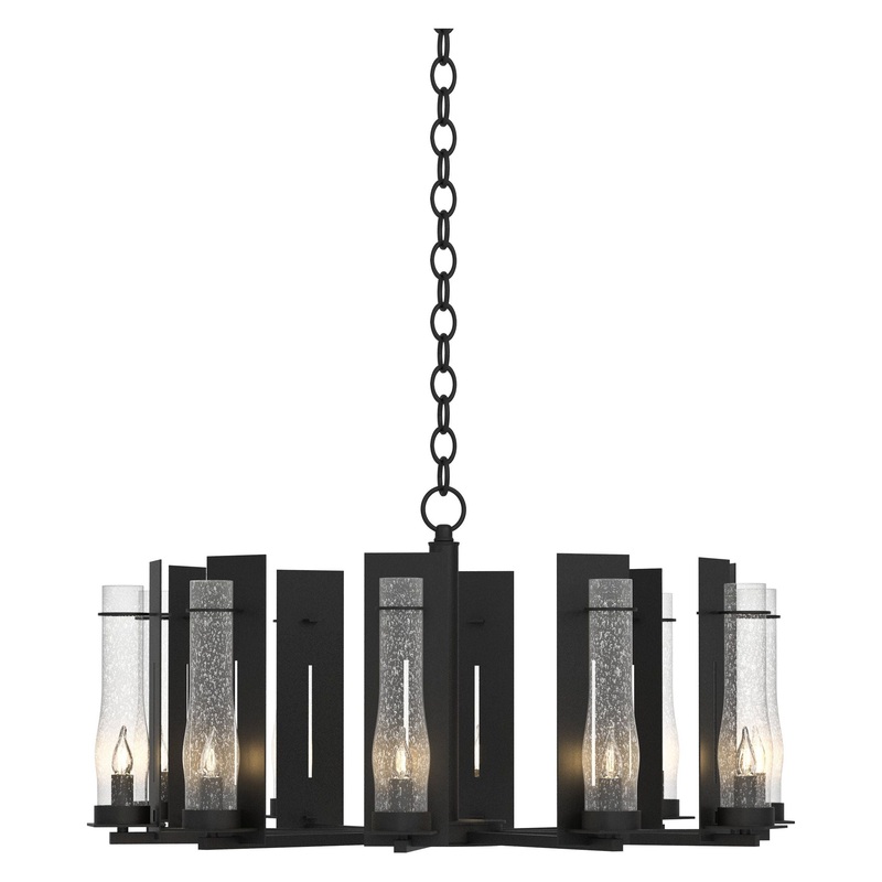 New Town 10-Arm Chandelier Black