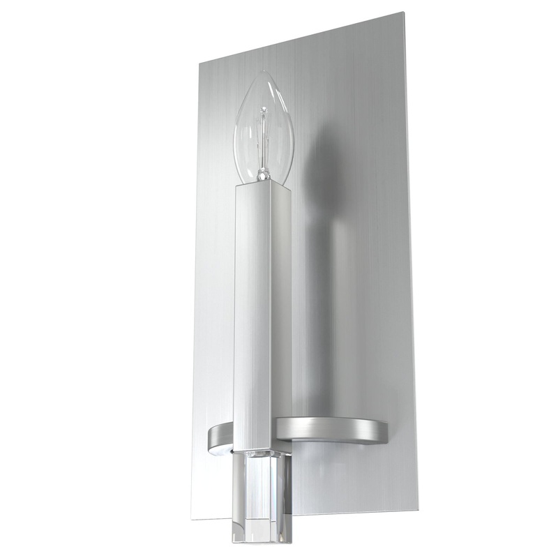 One Light Wall Sconce from the Sunjai Collection in Brushed Nickel Finish by Hunter