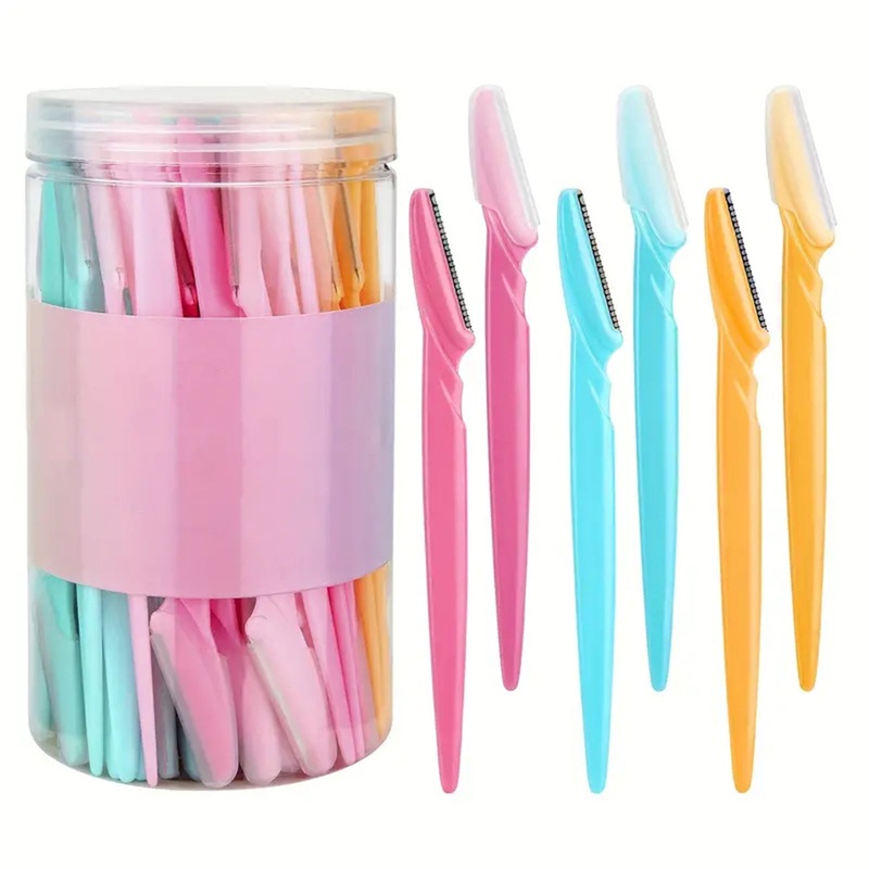 40-Piece Eyebrow Razor & Dermaplaning Tool Set(Colorful)