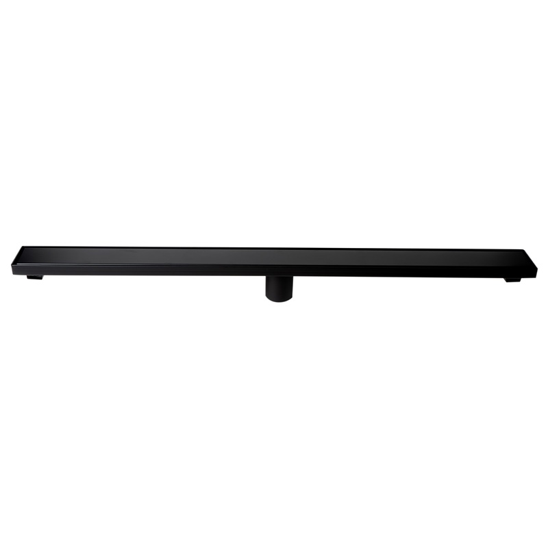 ALFI brand 36″ Black Matte Stainless Steel Linear Shower Drain with Solid Cover
