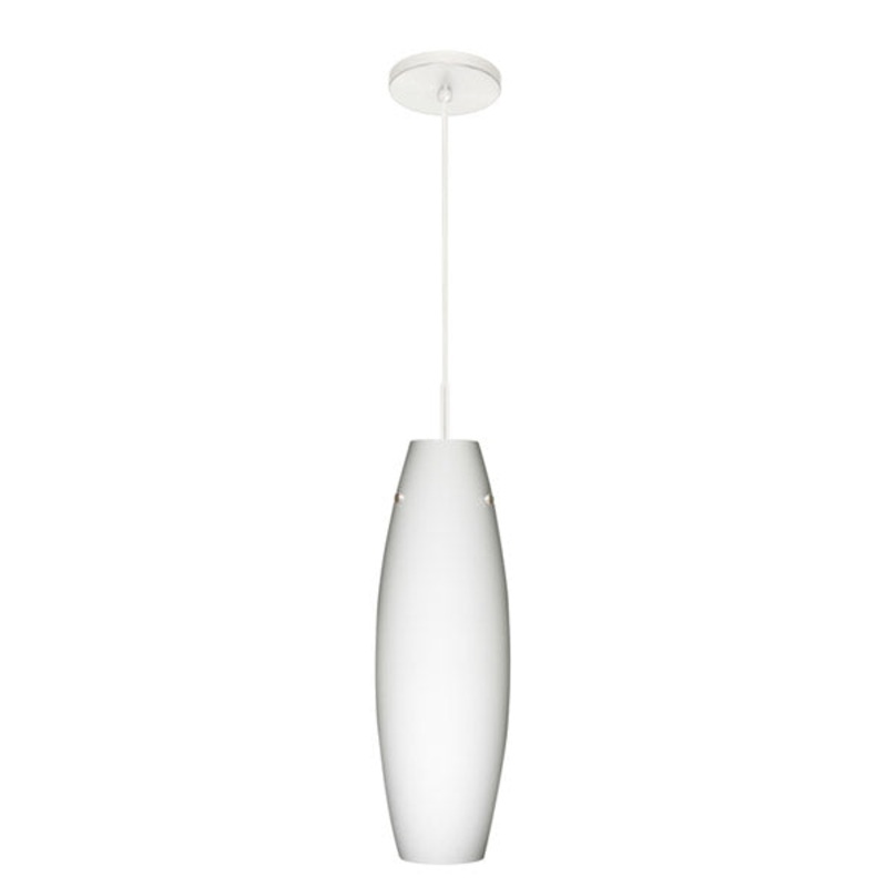 Besa 1VT-412707-WH Tara One Light Pendant White (Discontinued)