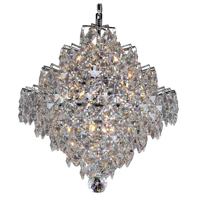 Cluster 8-Light Chandelier Chrome