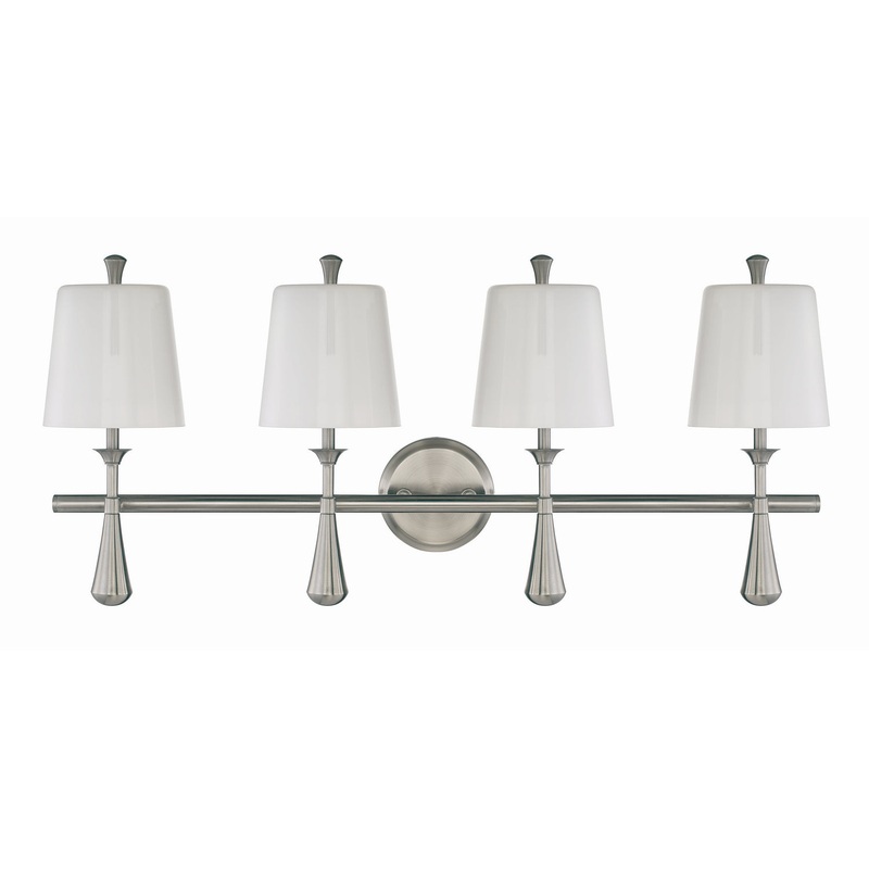 Craftmade 57404-BNK Palmer Four Light Vanity Brushed Polished Nickel