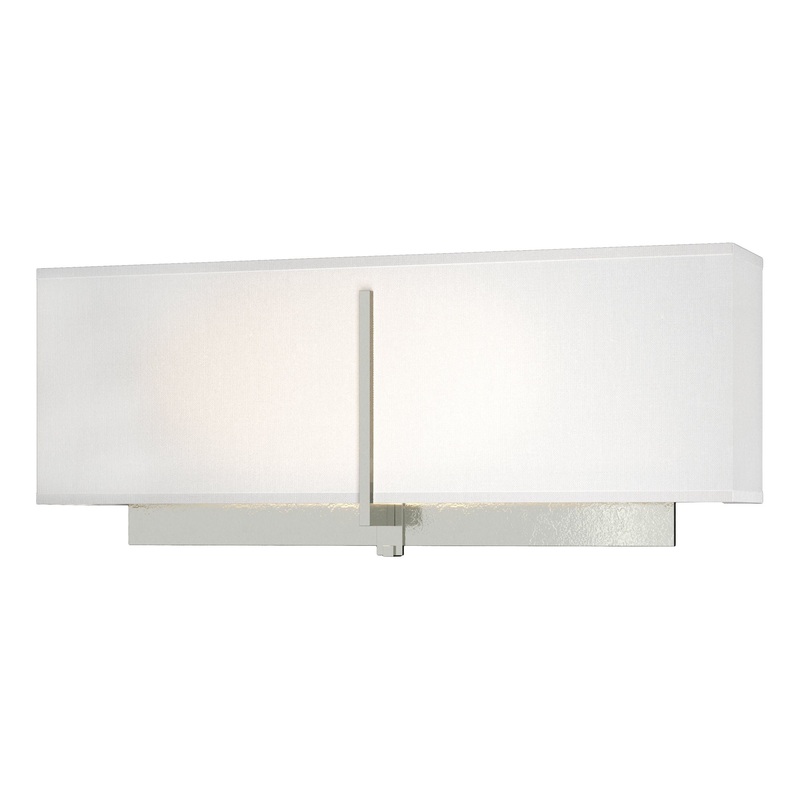 Exos Square Sconce Sterling Natural Anna Shade (SF)