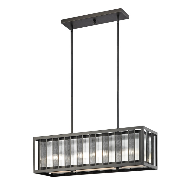 Four Light Island/Billiard from the Meridional Collection in Bronze Finish by Z-Lite