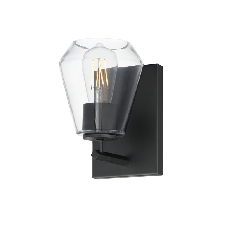 Geode 1-Light Sconce Black
