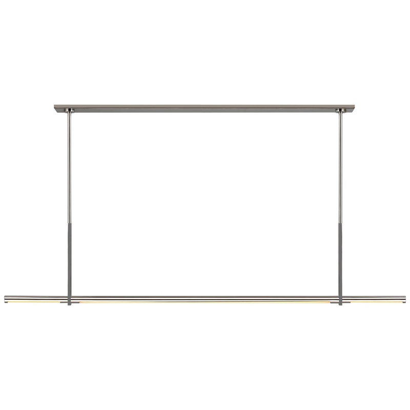 LED Linear Pendant from the Axis Collection in Polished Nickel Finish by Visual Comfort Signature